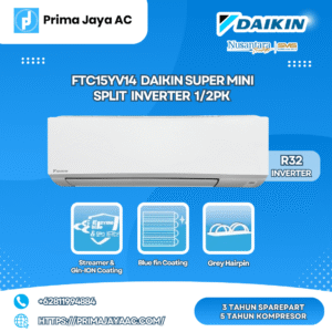 AC DAIKIN SPLIT SUPER MINI SPLIT INVERTER 1/2PK (FTC15YV14 + RC15YV14)